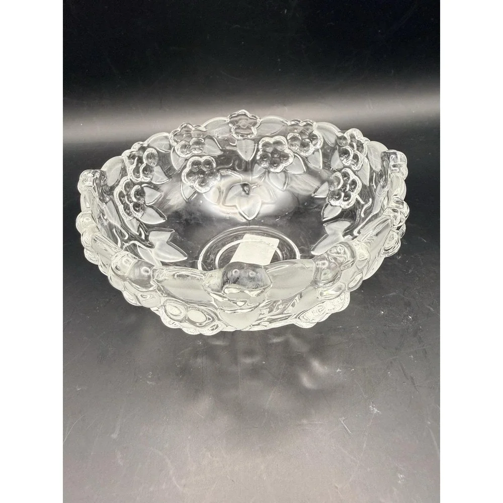 2 Mikasa Carmen Crystal Fruit Bowls SA510/410 Germany Floral‎ Glass Labels